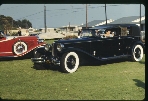 Nyle Reed driving his 1930 L-29 Cord Towncar (Barrymore car); ACD 1968 Cambria Pines, CA (Roll 2 Frame 17)